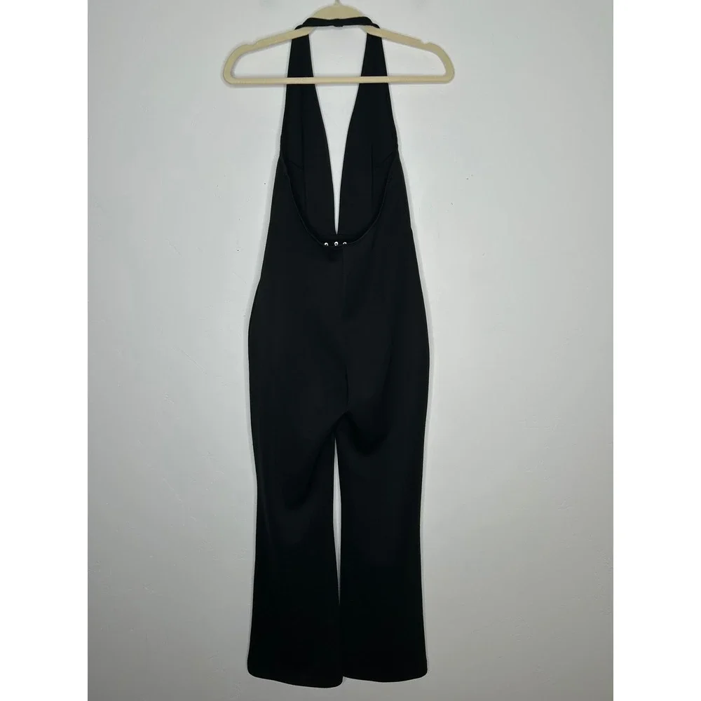 VNTG 90's/00's Fredericks of Hollywood Halter Jumpsuit Red Rhinestones Small